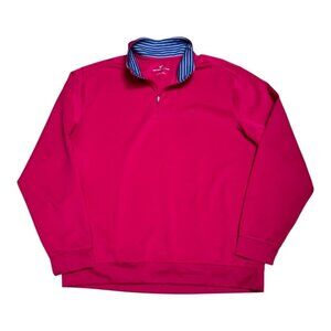 SOUTHERN TIDE Quarter Zip Fishing Pink Summer Golf Jacket Sweater Mens 2XL
